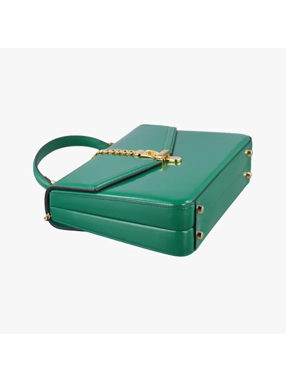 ★SOLD★ Gucci Sylvie Green Patent Shoulder - Picture 5 of 15